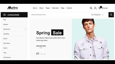 Metro – Minimalistisch WooCommerce WordPress-thema | Strak ontworpen e-commercewebsite