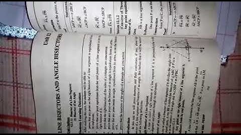 Theorem 12.1.2 | 9th class | unit 12 | line bisector and angle bisector