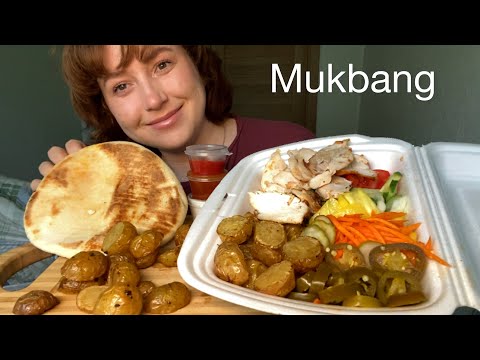 Mukbang | Мукбанг | Шаверма на тарелке | Shawarma 