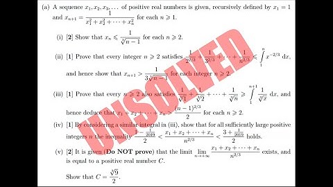 How to NOT answer Q16 a) v) of the hardest Mathematics Extension 2 Trial in the history of the world