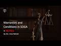 Warranties and Conditions || With Notes || Semestra Legal || Sales of Goods