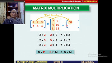Programming in C L18 sum of matrice 1. By Fr Denzil Lobo SJ