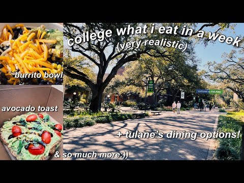 WHAT I EAT IN A WEEK AT COLLEGE (+ tulane dining options)