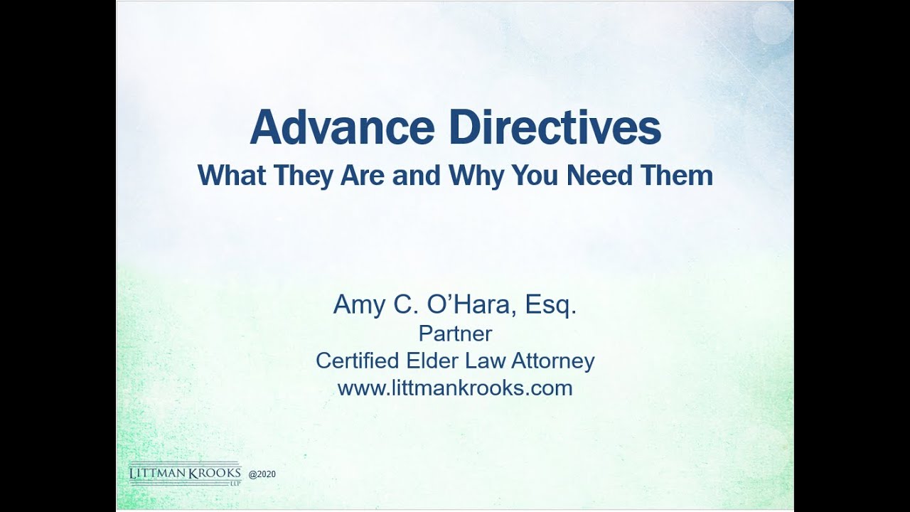The Importance of Advance Directives - YouTube
