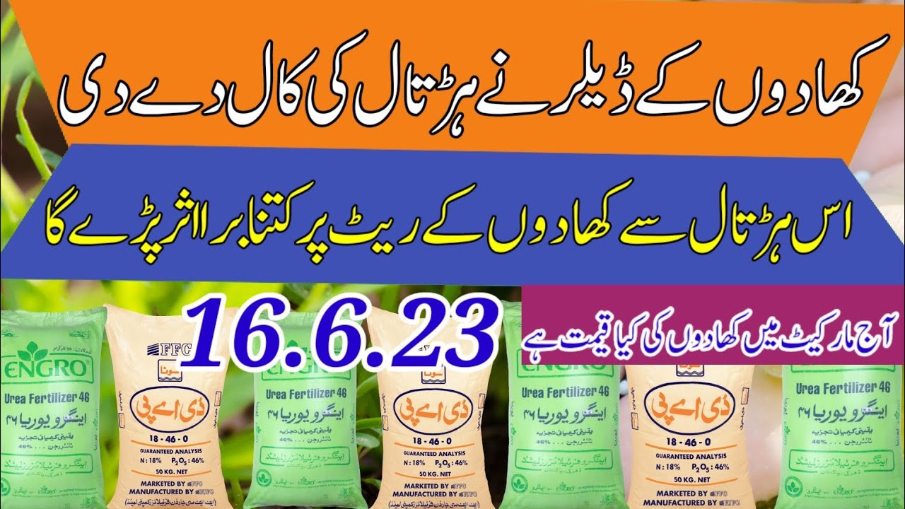 اج مارکیٹ میں کھاد ہیں کیا ریٹ ہے         today fertilizers latest price Budget  2023