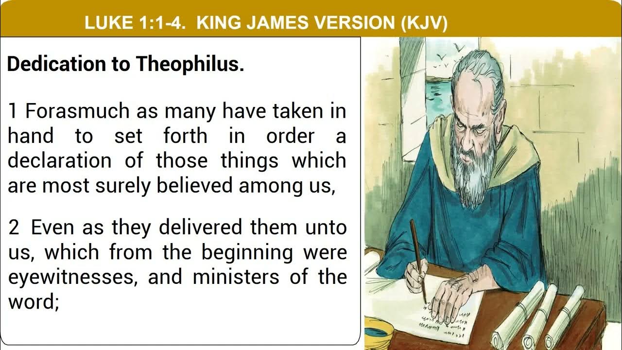 The holy bible luke 1 1 4 dedication to theophilus youtube