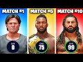 Wwe 2k24 but every match my opponent gets harder