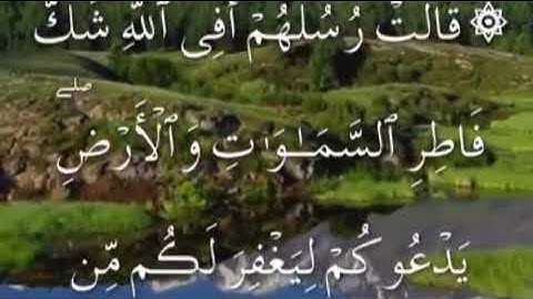 سورة ابراهيم صفحة ٢٥٦ مكتوبة مكررة بصوت سعد الغامدي