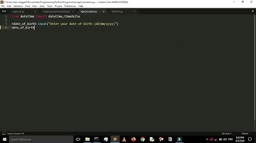 Python program for computing age calculation in days and with exact time