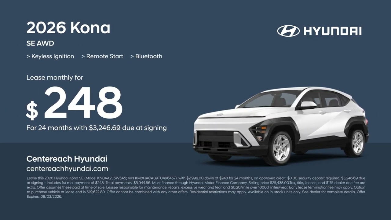 Hyundai Kona 07/20/2026 7709970 - YouTube