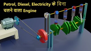 Petrol, Diesel, Electricity Free Engine - Magnet Motor Engine - 3D Animation