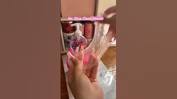 1 Ingredient NO GLUE Clear Slime!! 🫧🤍🫧 #slime #fidget #shorts