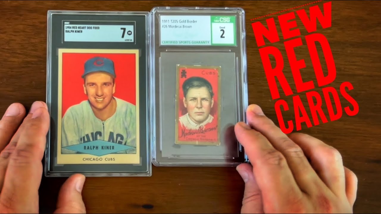 Red Cards: T205 and Red Heart | Mordecai Brown and Ralph Kiner Vintage Cards