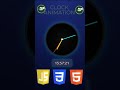 Real-Time Clock Animation Using HTML CSS &amp; JavaScript | Stunning UI ⏰ #webdevelopment