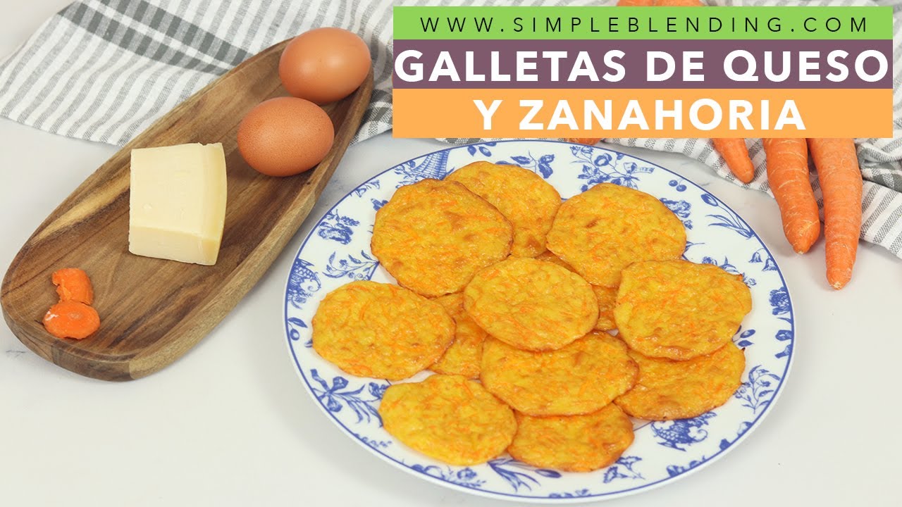 APERITIVO NUTRITIVO DE GALLETAS DE QUESO Y ZANAHORIA | Receta de crackers de queso y zanahoria
