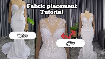 LACE FABRIC PLACEMENT on SKIRT and CORSET-with no Side Seam(The only tutorial you will need on this)