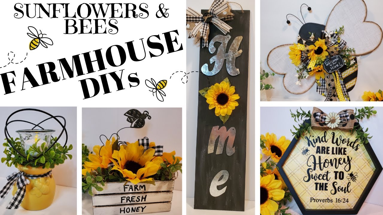 12 High-End Bee Honey-Themed DIYS 🐝 l Summer Farmhouse Decor DIYS