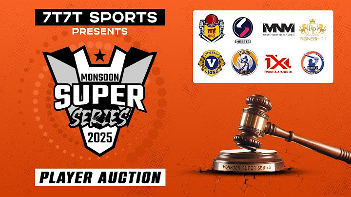 PLAYER AUCTION I MONSOON SUPER SERIES 2025