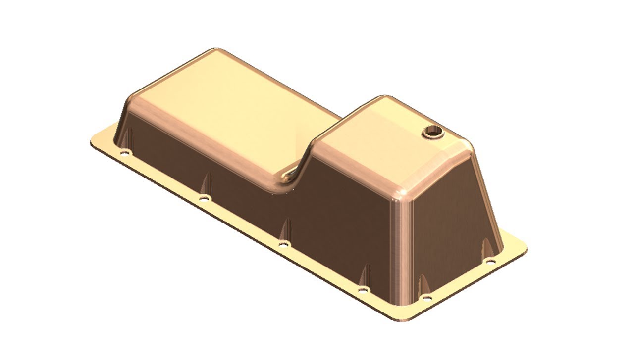 ⚡SOLIDWORKS TUTORIAL 19 Design an oil pan in solidworks. YouTube