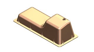 ⚡SOLIDWORKS TUTORIAL #19 || Design an oil pan in solidworks.