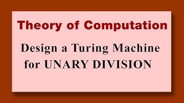 Unary division Design a turing machine Theory of computation