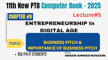 Business Pitch & Steps to Pitching Ideas | 1st Year Computer Chapter 9 | Importance of Pitching