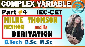 Complex Variable| Differentiation | Milne Thomson Method | Case I |Case II | Part 4