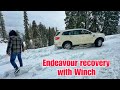 Tough recovery of ford endeavour with winch  feb 2024  ep4