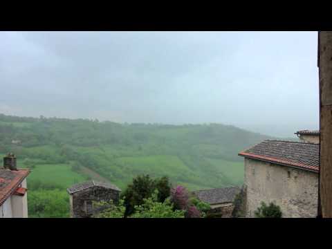 1 Hour Relaxing Spring Rain & Thunder in Southern France, Nature Sounds, Meditation, Background