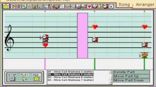 Mine Cart Madness from Donkey Kong Country on Mario Paint Composer (BETTER VERSION)