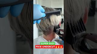 SUPER EASY PIXIE HAIR UNDERCUT: Complete Tutorial Linked Below! 🔥🔥🔥#hairstyle #haircut #pixie