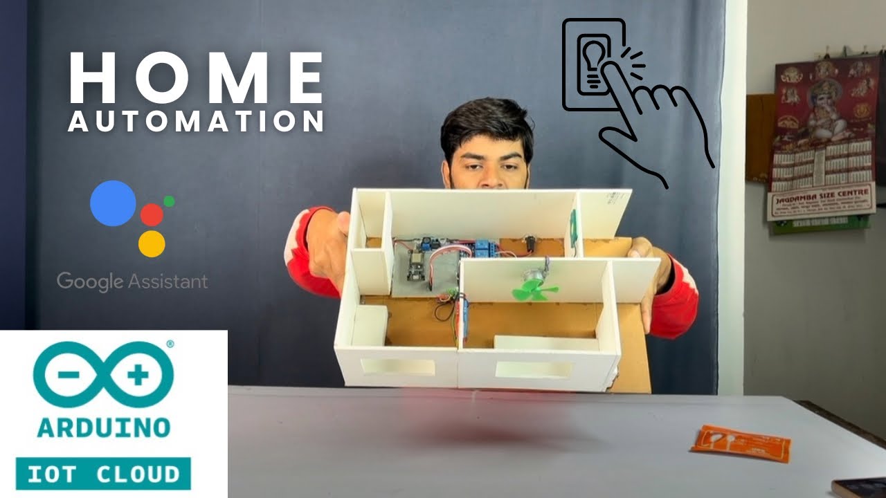 Home Automation Project using Nodemcu, Google Assistance, Arduino iot cloud & Manual Switch 