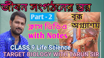 মানবদেহের প্রধান অঙ্গসমূহ | part 2 | class 9 biology | জীবন সংগঠনের স্তর |