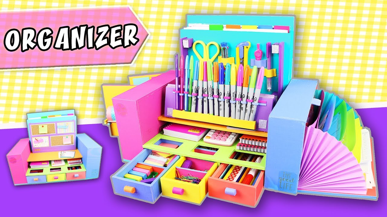 Desktop Organizer From Cardboard Back To School Apasos Crafts