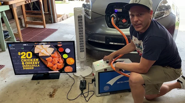 Vehicle to Home (V2H) Demo testing emergency back up power with a Nissan LEAF