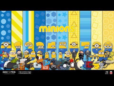 💎 Papel Digital Minions - Imprimibles para Scrapbook y DIY 💎