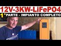 12V-3KW LiFePO4 - 8KWh COMPONENTI
