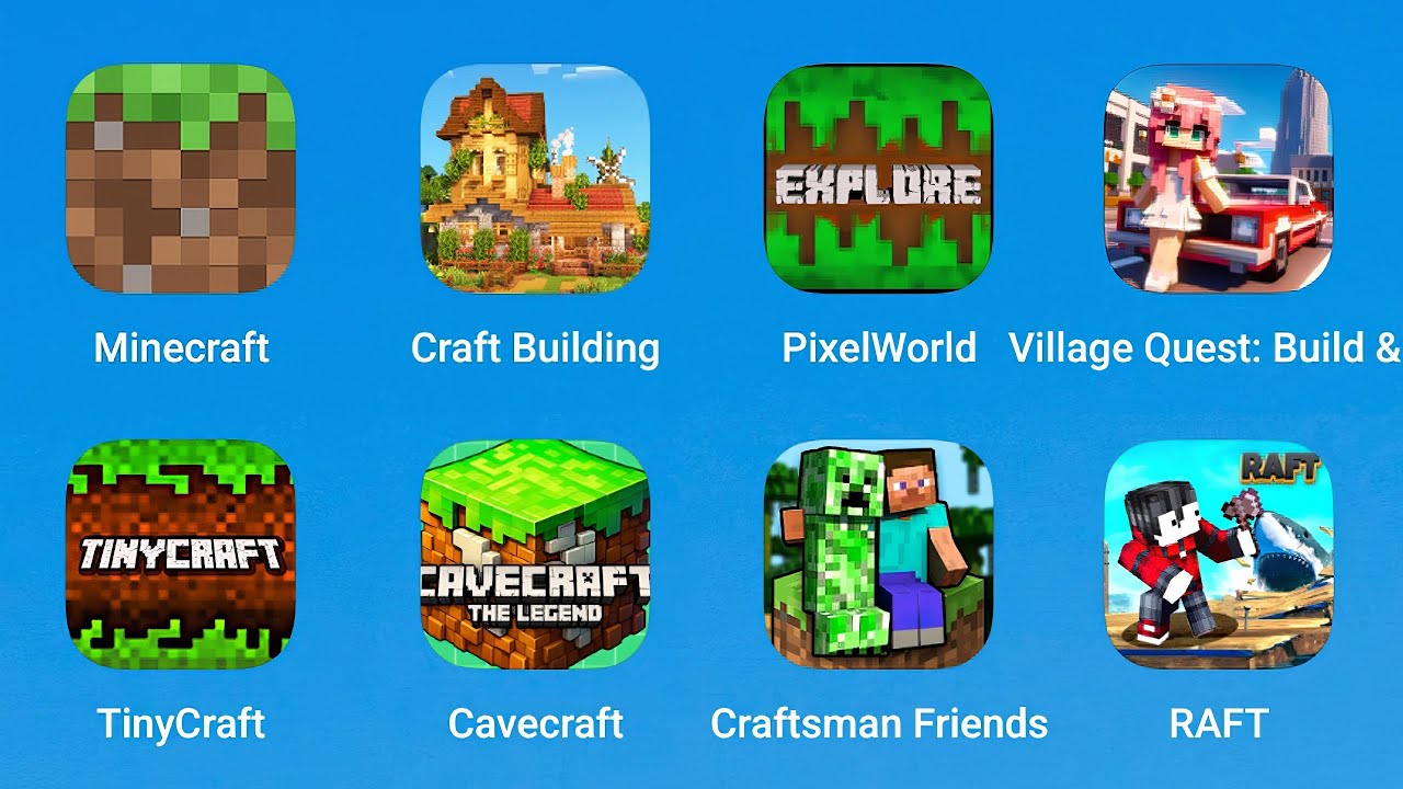 Minecraft, Craft Building, Village Quest, TInyCraft, Cavecraft ...