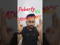 puberty vs adolescence same lgte h but different hai difference smjho 10 sec me#sexeducation#biology