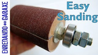 To make this drill press drum sander I use a bearing that helps to keep the drum sander always straight. I also show how to rectify 