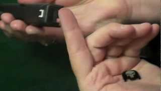 Glock modifications: extended slide lock, custom slide cover plate, extended slide stop lever