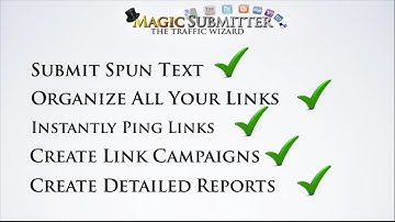 Magic Submitter Spins And Submits Your Videos And Press Releases