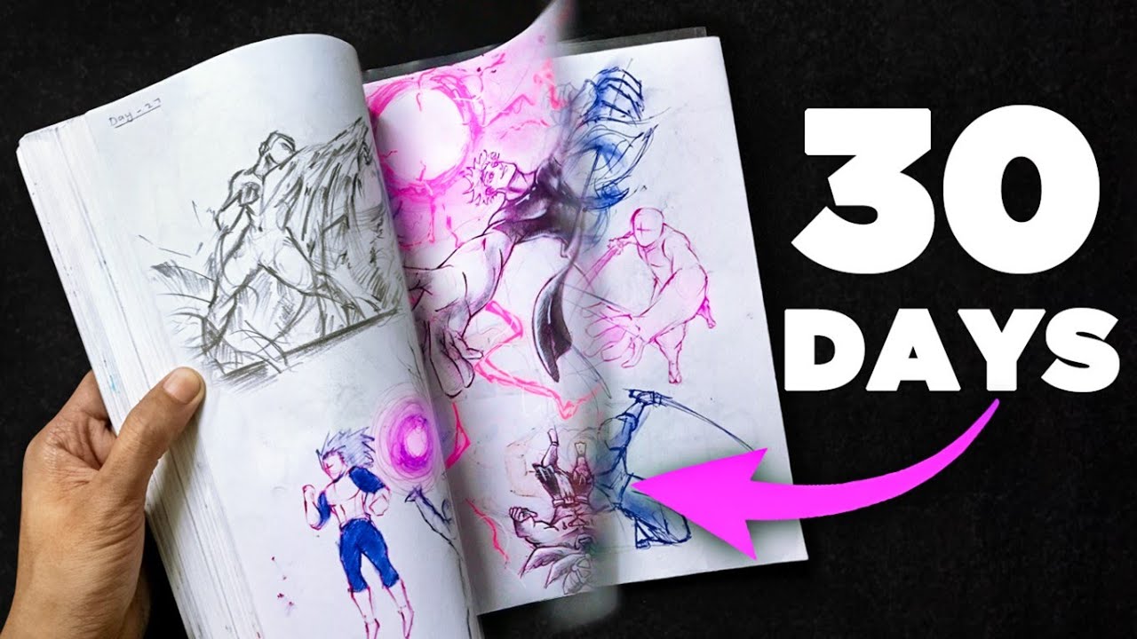 I Drew Everyday for 30 DAYS! (Laugh at my Progress) - YouTube