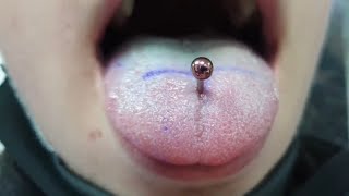 PIERCING LENGUA LT PINK 💉 TONGUE PIERCING LT PINK 💉 PROCEDIMIENTO COMPLETO 😛😋
