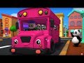 the wheels on the bus | nursery rhymes | kids songs | 3d rhymes