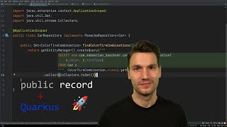 how to use java records with quarkus