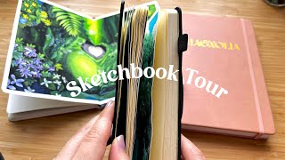 Sketchbook Tour ⎮ My Watercolor and Gouache Paintings 🌿