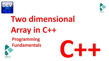 Two Dimensional Array in C++ | Programming Fundamentals | Kacs Learning