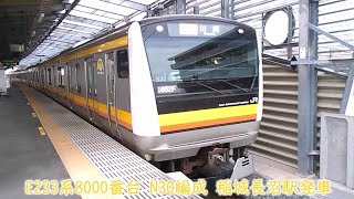 JR東日本E233系8000番台　N30編成　南武線　稲城長沼駅発車【再アップロード】