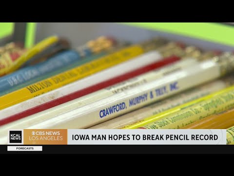 Iowa man with 70,000 pencils hopes to break world record